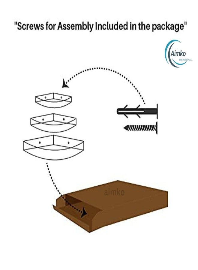 Aimko 3 Piece Unbreakable Wall Organizer Shelf Set | Multipurpose Bathroom & Kitchen Storage Rack | Space Saving Wall Mounted Shelves for Toiletries, Spices, Décor & Home Organization - Image 5